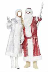 Посуточная аренда Костюм Деда Мороза:шуба, пояс, шапка, рукавицы, борода, мешок. Размер-50 во Владимире