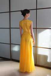 Посуточная аренда Желтое платье в пол, размер: 40-44 в Улан-Удэ