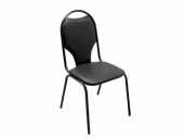 Посуточная аренда Лаконичный офисный стул.Размер: 47см х 50см х 96см   Материал: обивка кожзам (цвет черный), каркас металлический в Чебоксарах