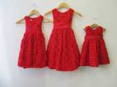 Посуточная аренда Красные платья для девочек: 80 см, 104 см, 116-122 см в Перми